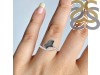 Plain Silver Whale Tail Ring PS-RDR-669.