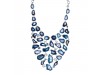 Agate (Blue)/Kynite/White Topaz Necklace-NJ ABU-CLC-12-12