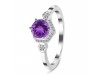 Amethyst & White Topaz Ring AMT-RDR-373.