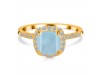 Aquamarine & White Topaz Ring AQM-RDR-3119.