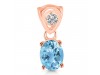 Blue Topaz Pendant BTZ-RDP-551-V-LOOP.