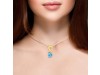 Blue Topaz Pendant BTZ-RDP-551-V-LOOP.