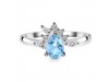 Blue Topaz & White Topaz Ring BTZ-RDR-2431.