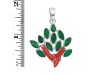 Red Coral/Green Onyx Pendant-2SP COR-1-161