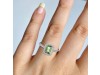 Green Amethyst & White Topaz Ring GRA-RDR-2302.