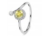 Lemon Quartz & White Topaz Ring LEM-RDR-2261.