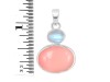 Pink Opal/Moonstone Pendant-2SP PKO-1-111