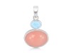 Pink Opal/Larimar Pendant-2SP PKO-1-87