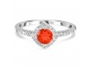 Red Onyx & White Topaz Ring ROX-RDR-2260.