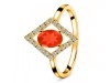 Red Onyx & White Topaz Ring ROX-RR-134.