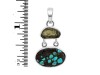 Tibetan Turquoise/Moldavite Pendant-2SP TRT-1-29