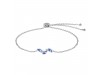 Tanzanite & White Topaz Bracelet With Adjustable Camera Lock TZN-RDB-143.