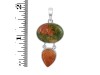 Unakite/Sun Stone Pendant-2SP UNK-1-112