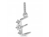 Cubic Zirconia Alphabet E Pendant CUZ-RDA-83.