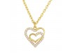 Cubic Zirconia Heart Necklace CUZ-RDN-56.