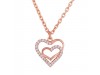 Cubic Zirconia Heart Necklace CUZ-RDN-56.