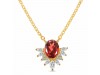 Garnet & White Topaz Necklace GRA-RN-72.