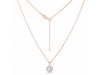 Moonstone & White Topaz Necklace With Slider Lock RBM-RDN-69.