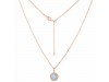 Moonstone & White Topaz Necklace With Slider Lock RBM-RDN-72.