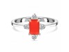 Red Onyx & White Topaz Ring ROX-RR-275.