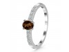 Smoky & White Topaz Ring SMY-RDR-2538.