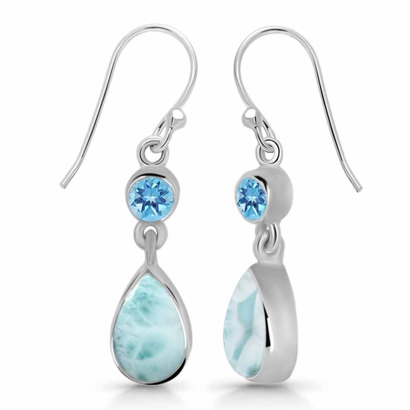 Close Out Larimar & Blue Topaz Earring