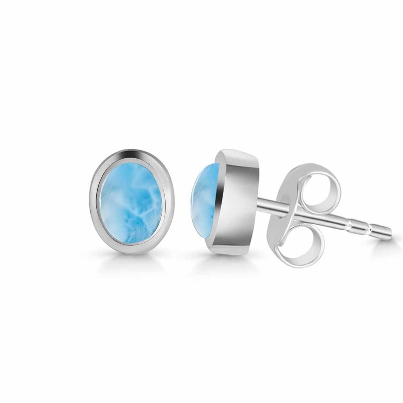 Larimar Stud Earring