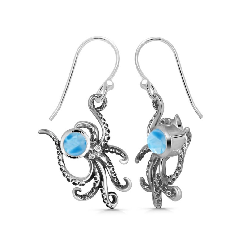 Larimar Octopus Earring
