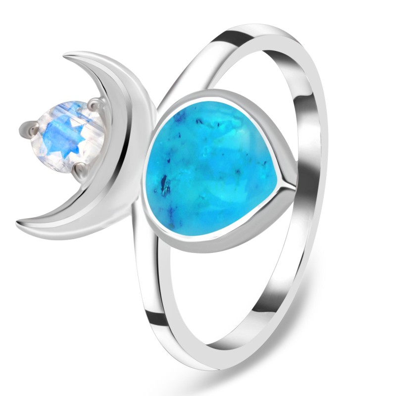 Turquoise & Moonstone Ring