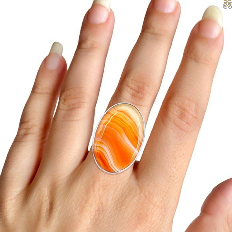 Buy Orange Colour Stone Original Impon Finger Ring for Men