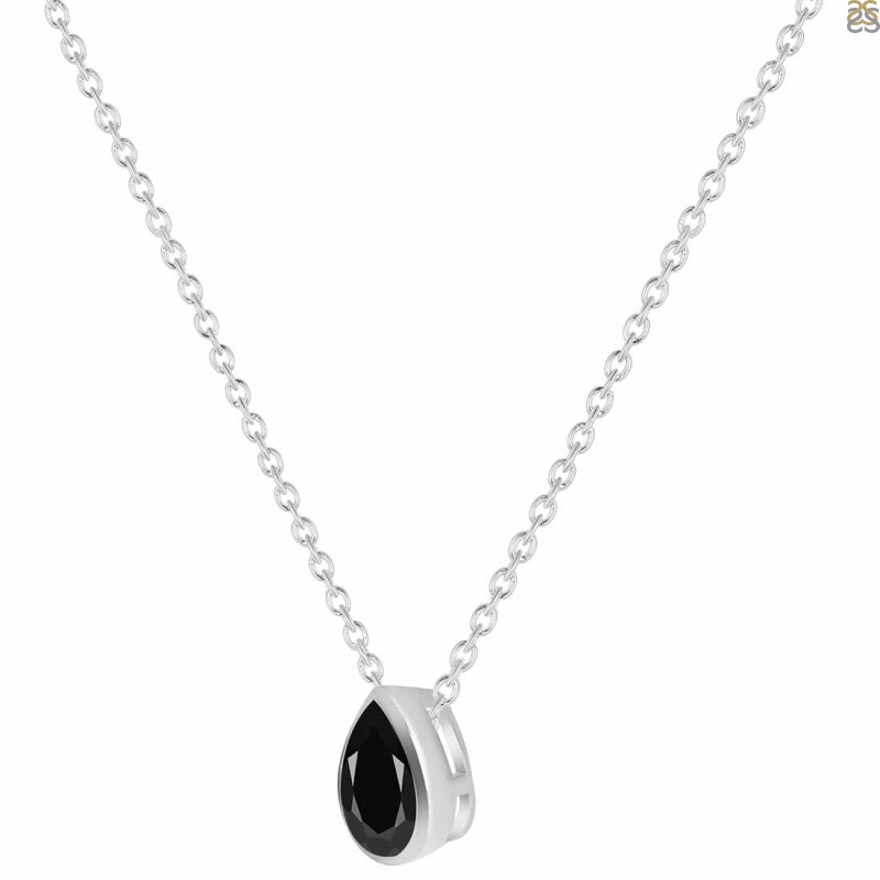 Black Necklace | Black tourmaline, Black tourmaline necklace, Tourmaline  pendant