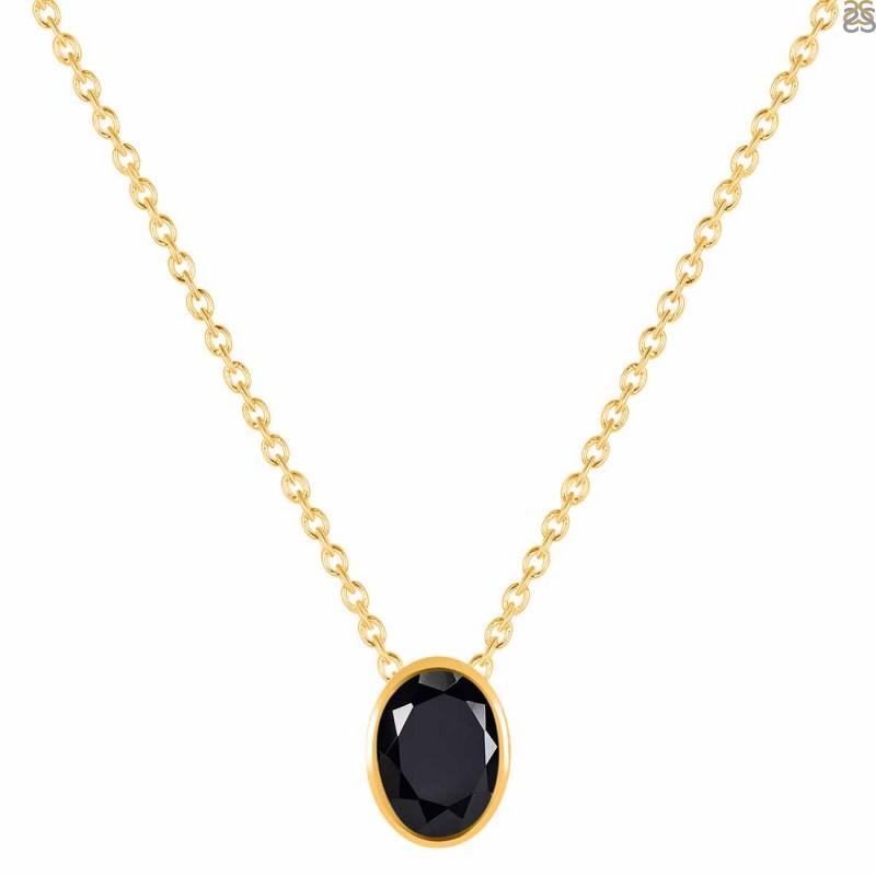Black Tourmaline Necklace (BLS-RDN-398.) | Rananjay Exports