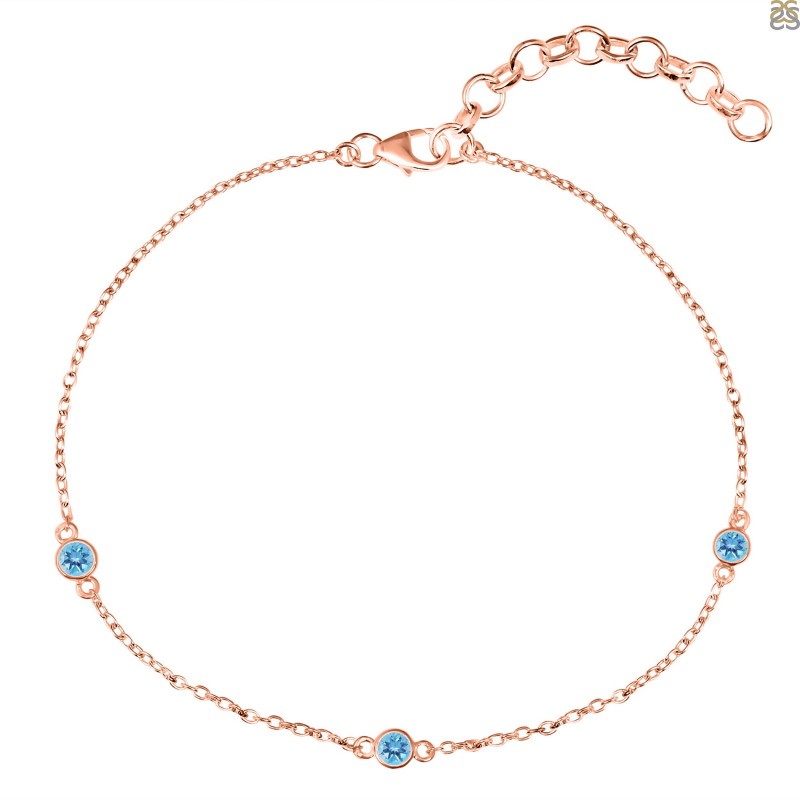 Natural Grade A Blue Topaz Crystal Bracelet (Super Clear) | Shopee Singapore