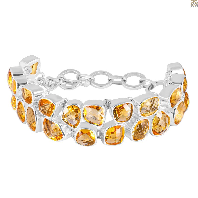 Citrine Crystal Bracelet | Honey + Gold Rings Crystal Bracelet | Infinite  Warrior