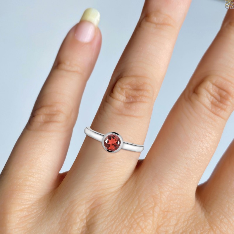 New Arrival Trendy Vintage Garnet Stone Thai Silver Female Ring Promotion  Jewellery Gifts Never Fade Cheap - Rings - AliExpress