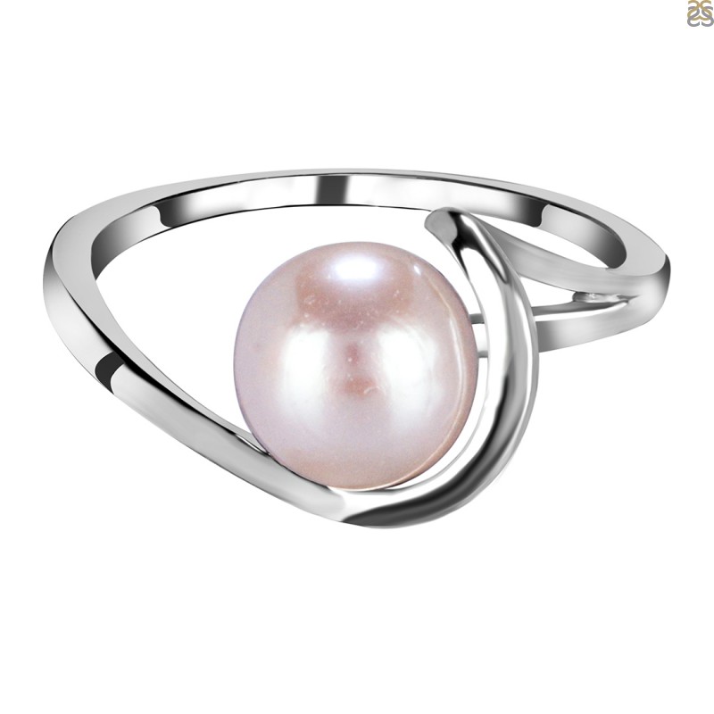 Elegant 925 Silver Freshwater Pearl Ring - Eusharon.com