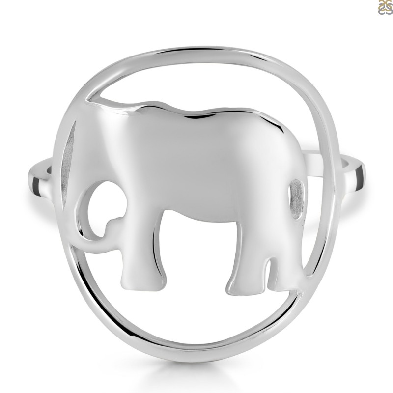 100% S925 Sterling Silver Bright Double Elephant Ring Female Fashion Simple  Auspicious Small Elephant Purse Coin Elephant Open R - Rings - AliExpress