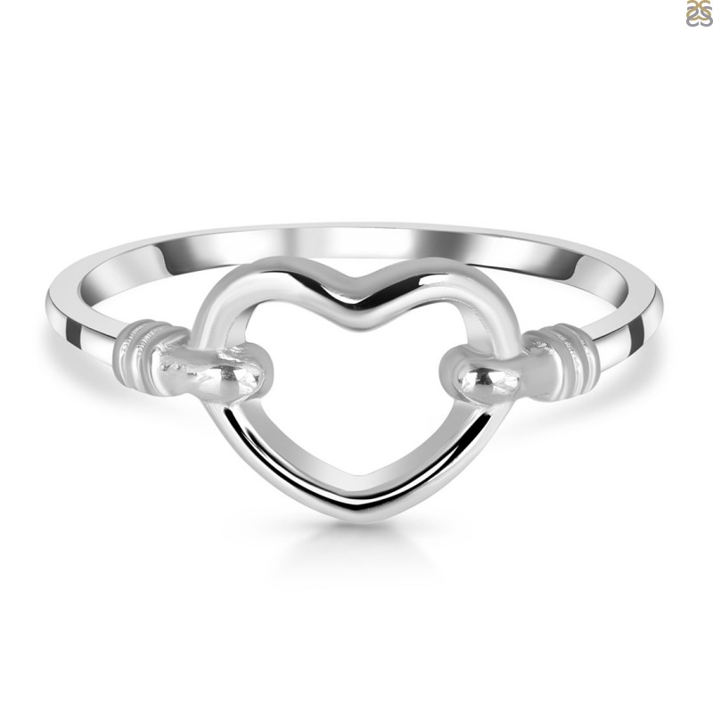 Amethyst & Diamond Heart Ring in Sterling Silver | Helzberg Diamonds